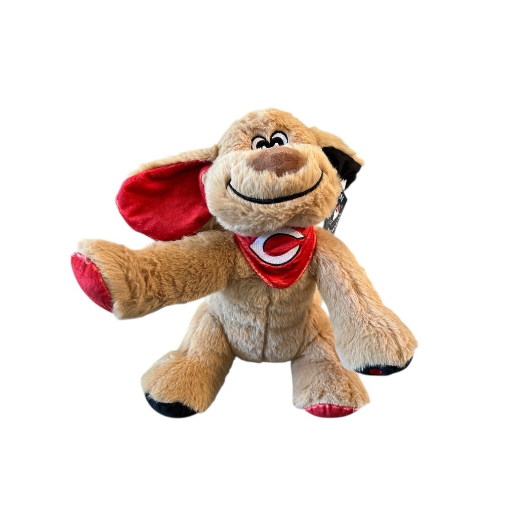 MLB Cincinnati Reds 10'' Floppy Ear‎ Dog Plush NWT By Foco Licensed by MLB